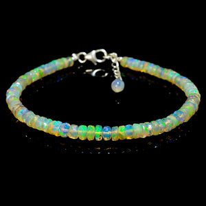 Luxury 925 silver made 25 Ct Ethiopian Opal Bracelet