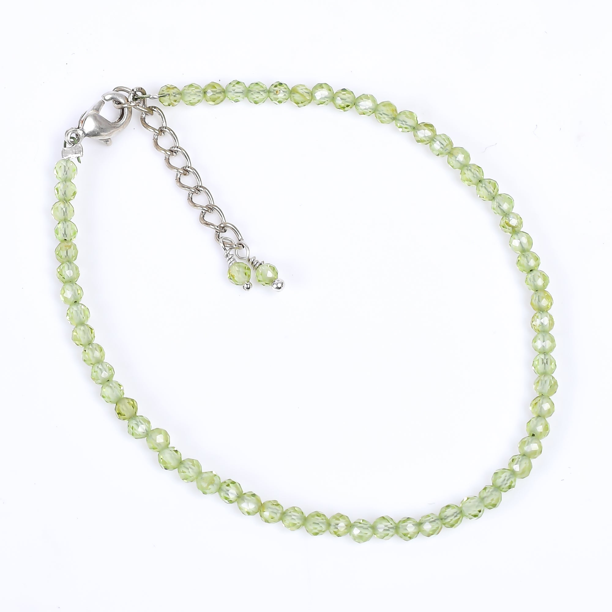 Green Prehnite Healing Bracelet | Natural Micro Round Gemstone Beads