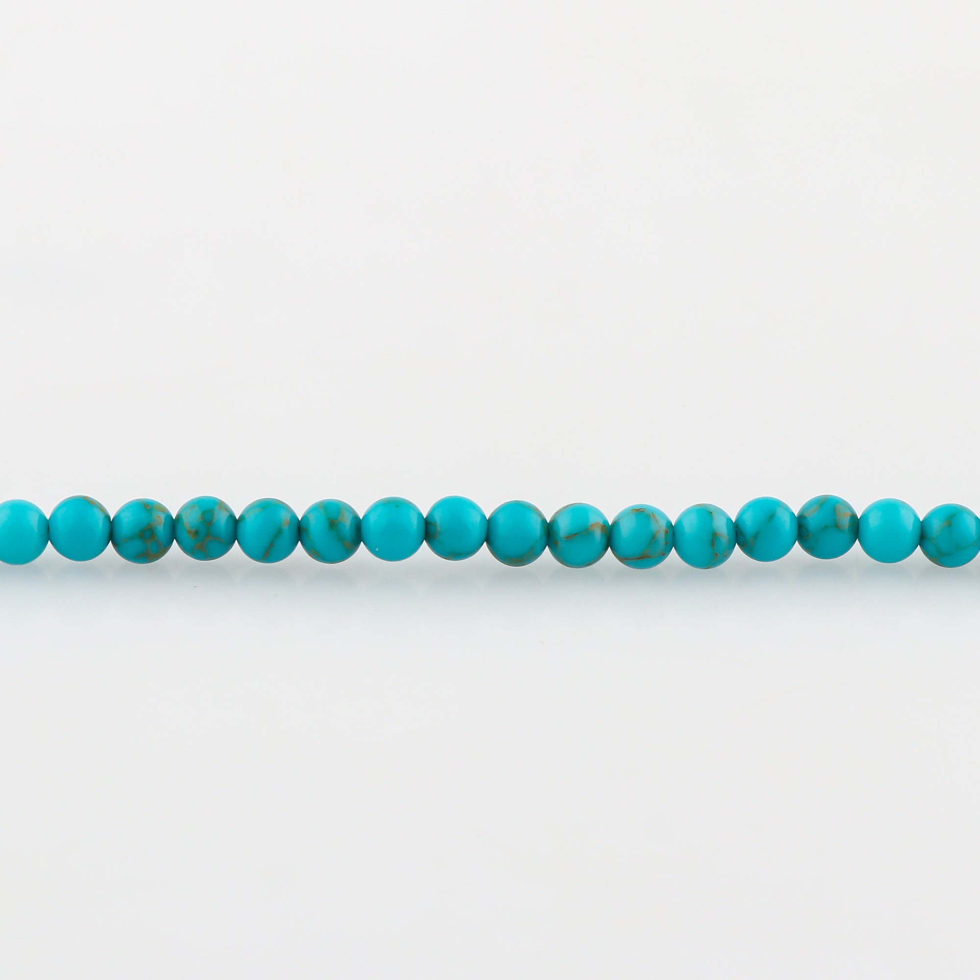 Natural Turquoise Gemstone mIcro Beads Bracelet, Blue Turquoise Silver Jewelry