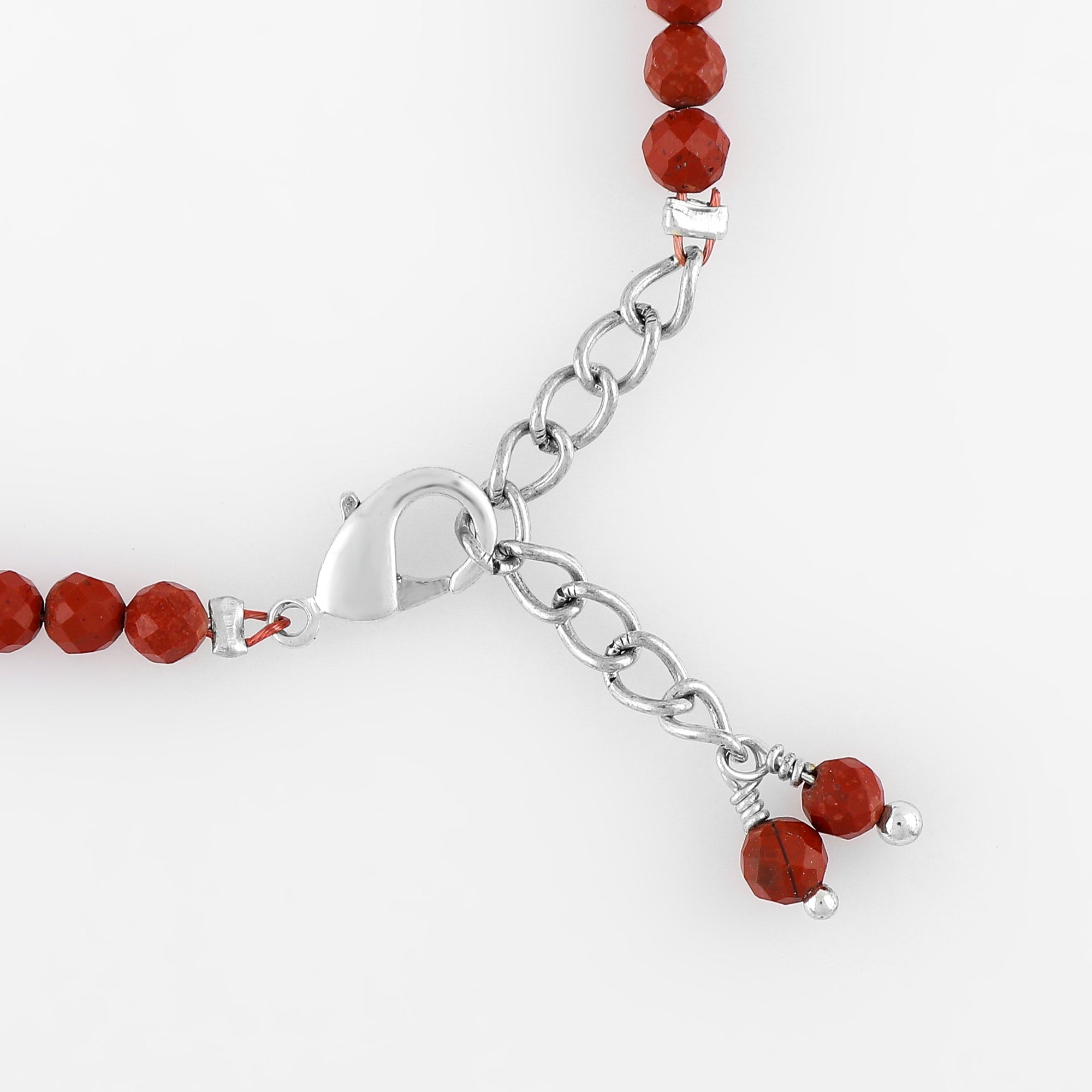 Natural Red Jasper Gemstone Micro Round Beads Bracelet, Birthstone Healing Crystal