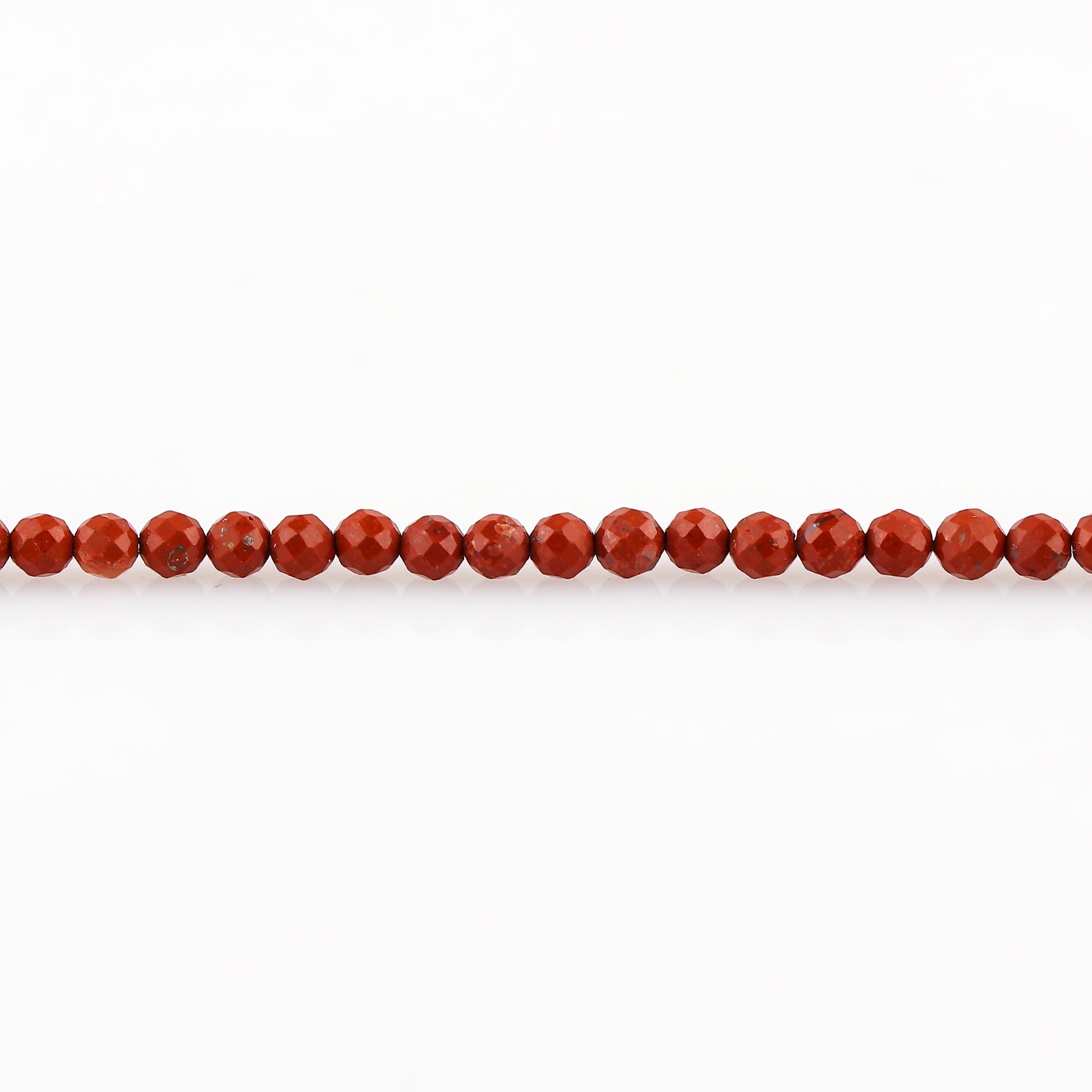 Natural Red Jasper Gemstone Micro Round Beads Bracelet, Birthstone Healing Crystal
