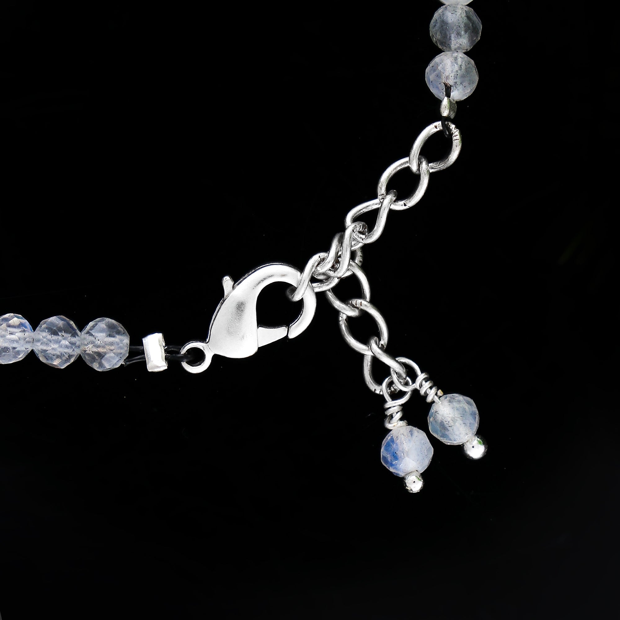 Natural Moonstone Gemstone Micro Round Beads Bracelet, Birthstone Healing Crystal