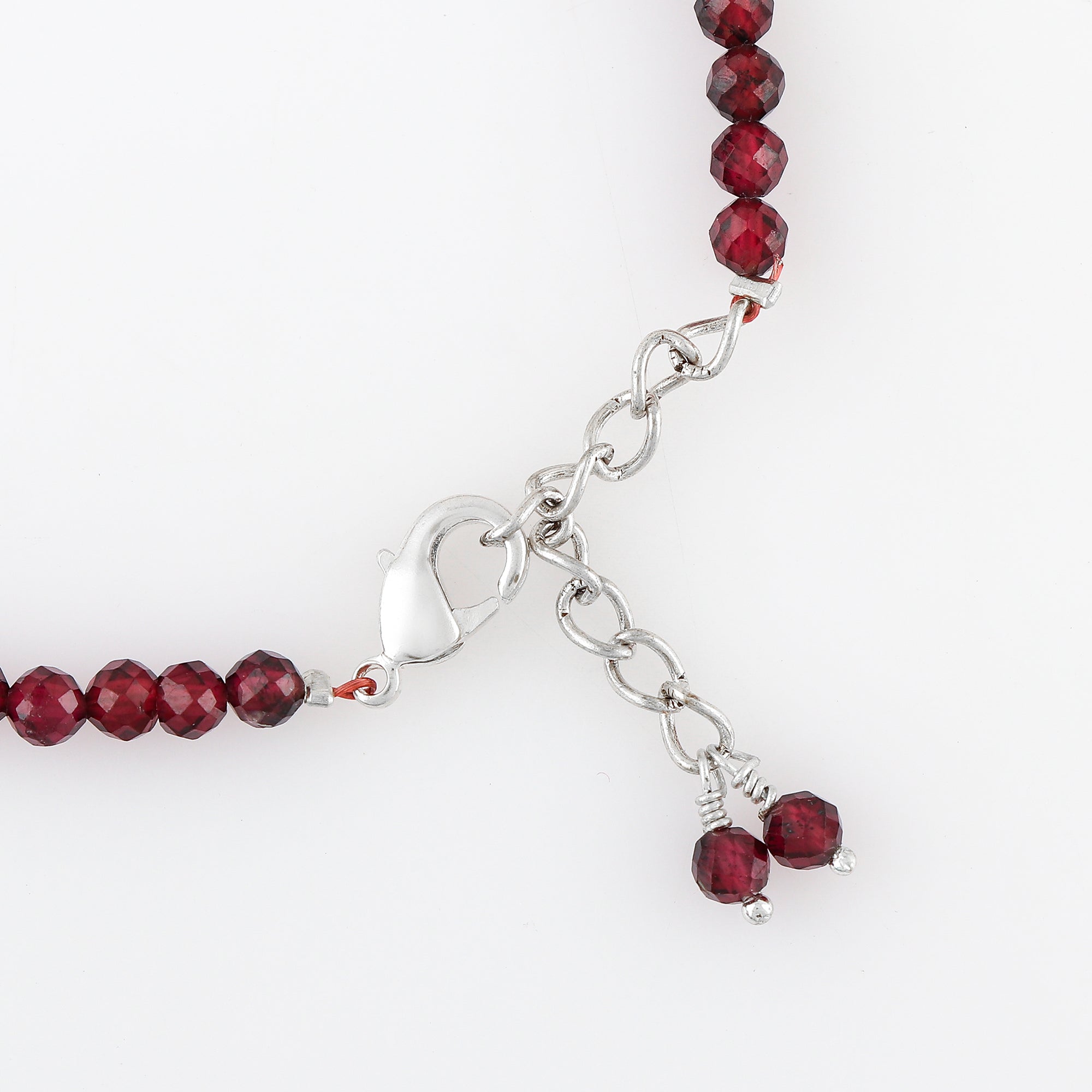 Natural Garnet Gemstone Micro Round Beads Bracelet | Energy & Protection Jewelry