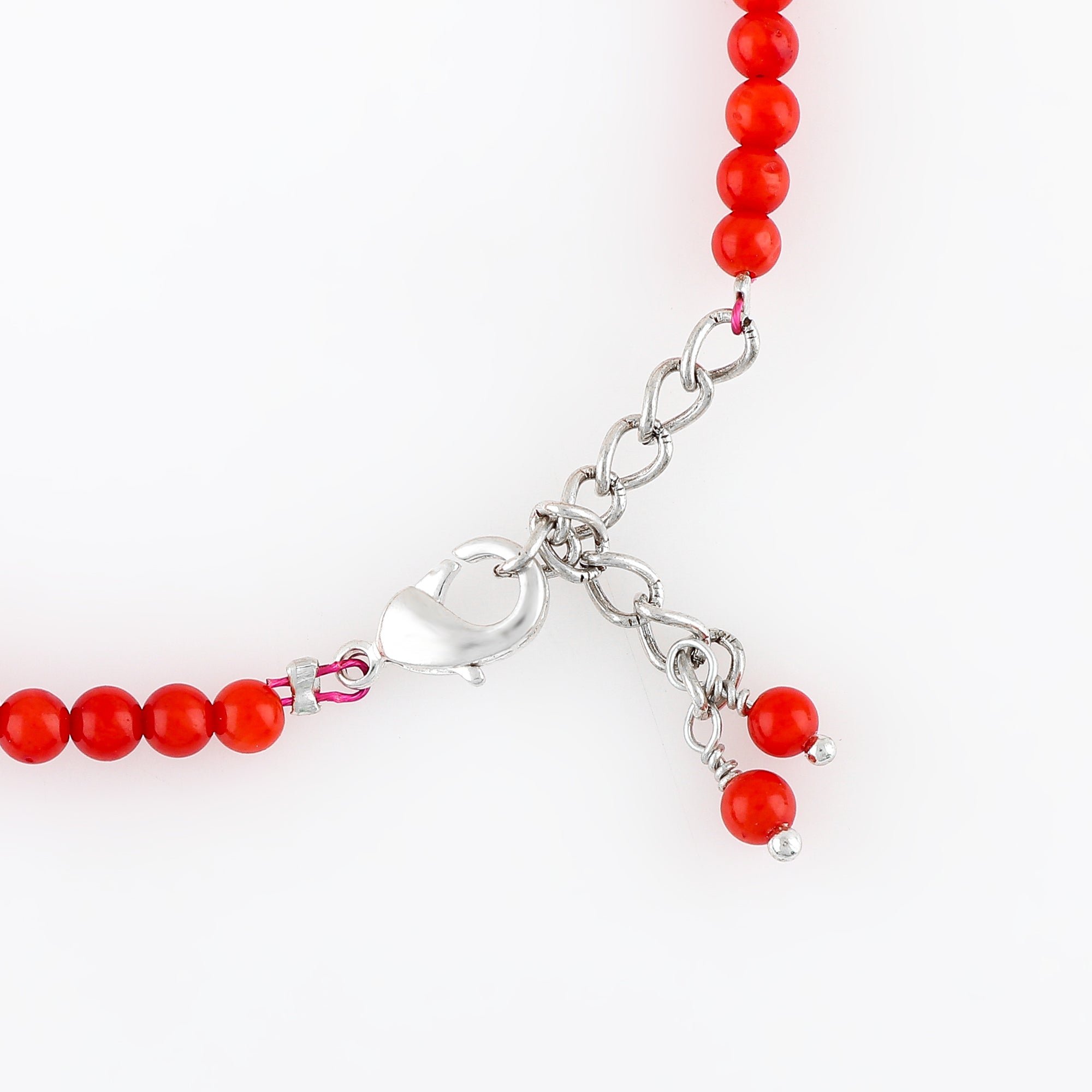 Natural Red Coral Gemstone Micro Beads Bracelet, Birthstone Healing Crystal