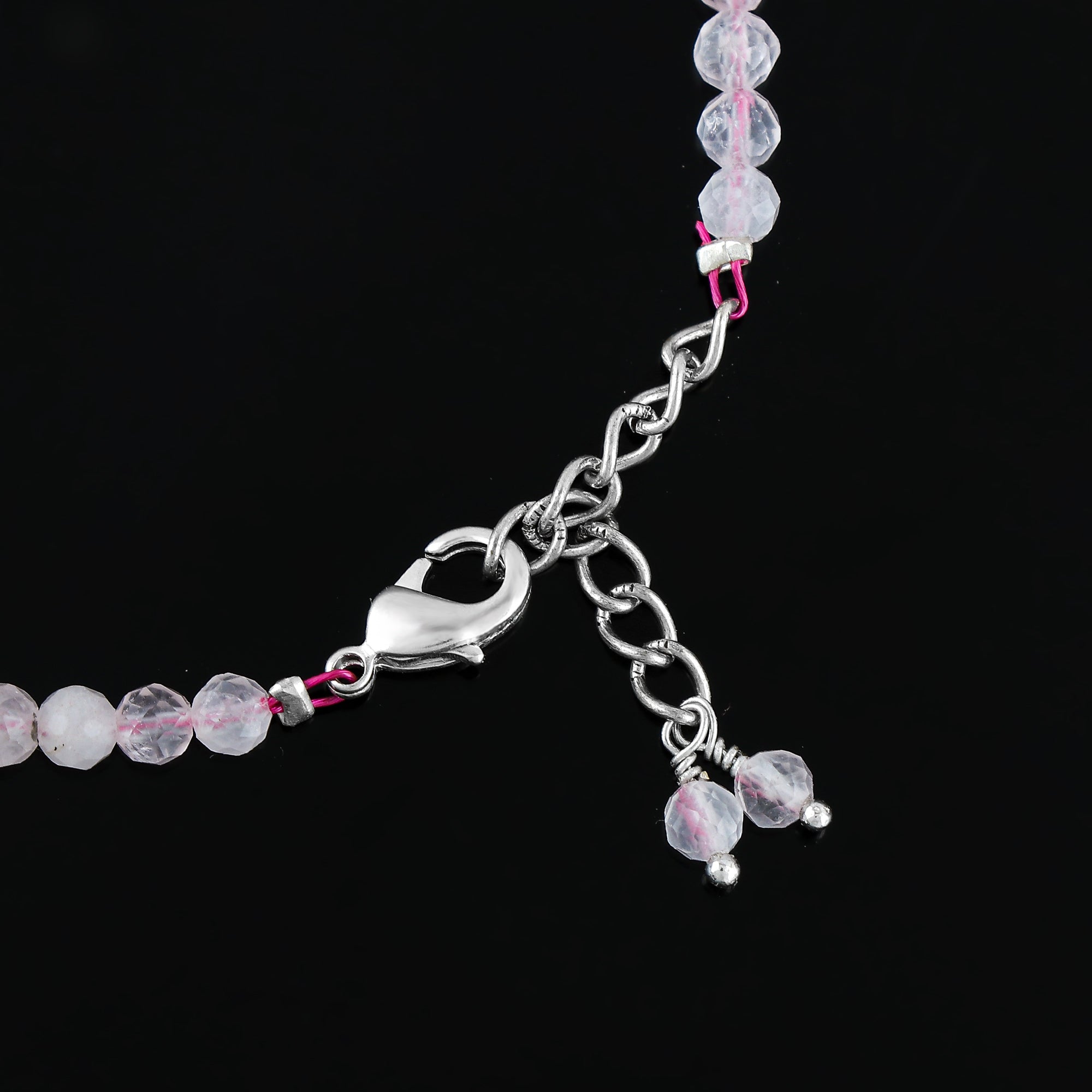 Rose Quartz Healing Bracelet | Natural Micro Round Pink Gemstone Beads