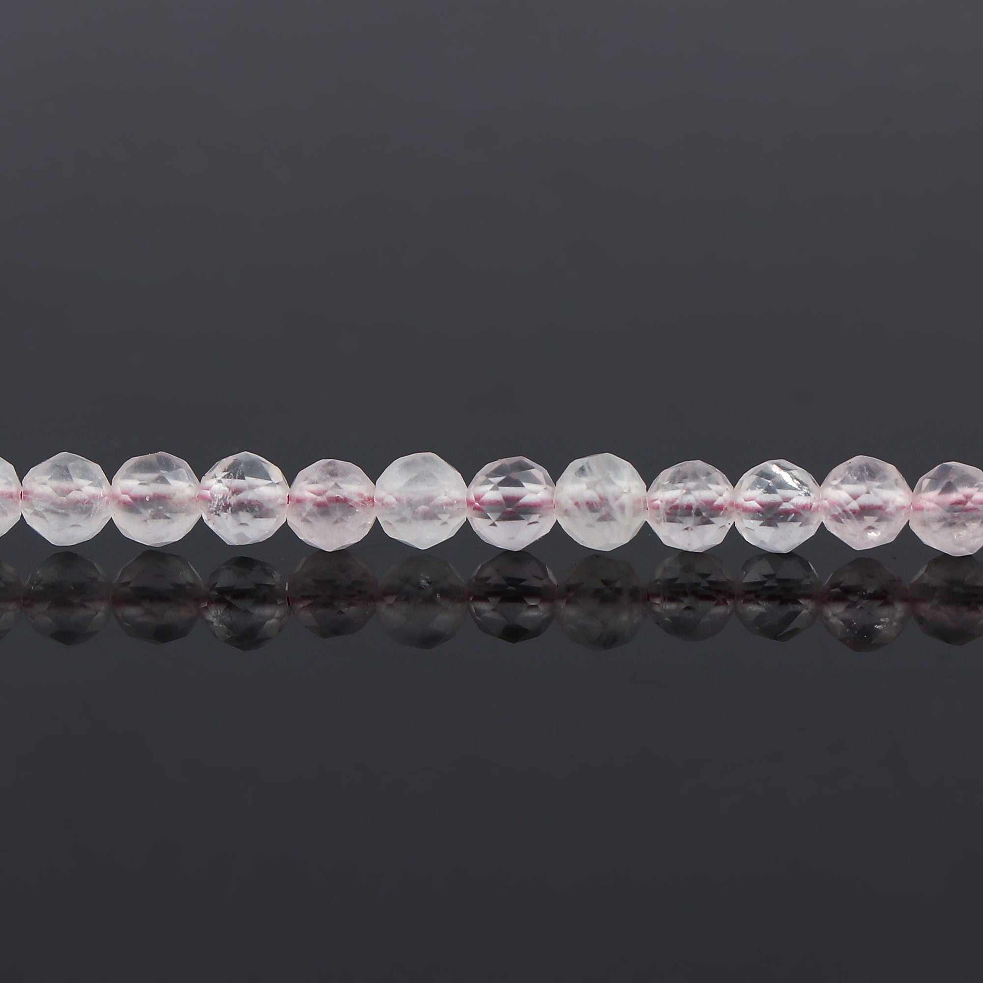 Rose Quartz Healing Bracelet | Natural Micro Round Pink Gemstone Beads