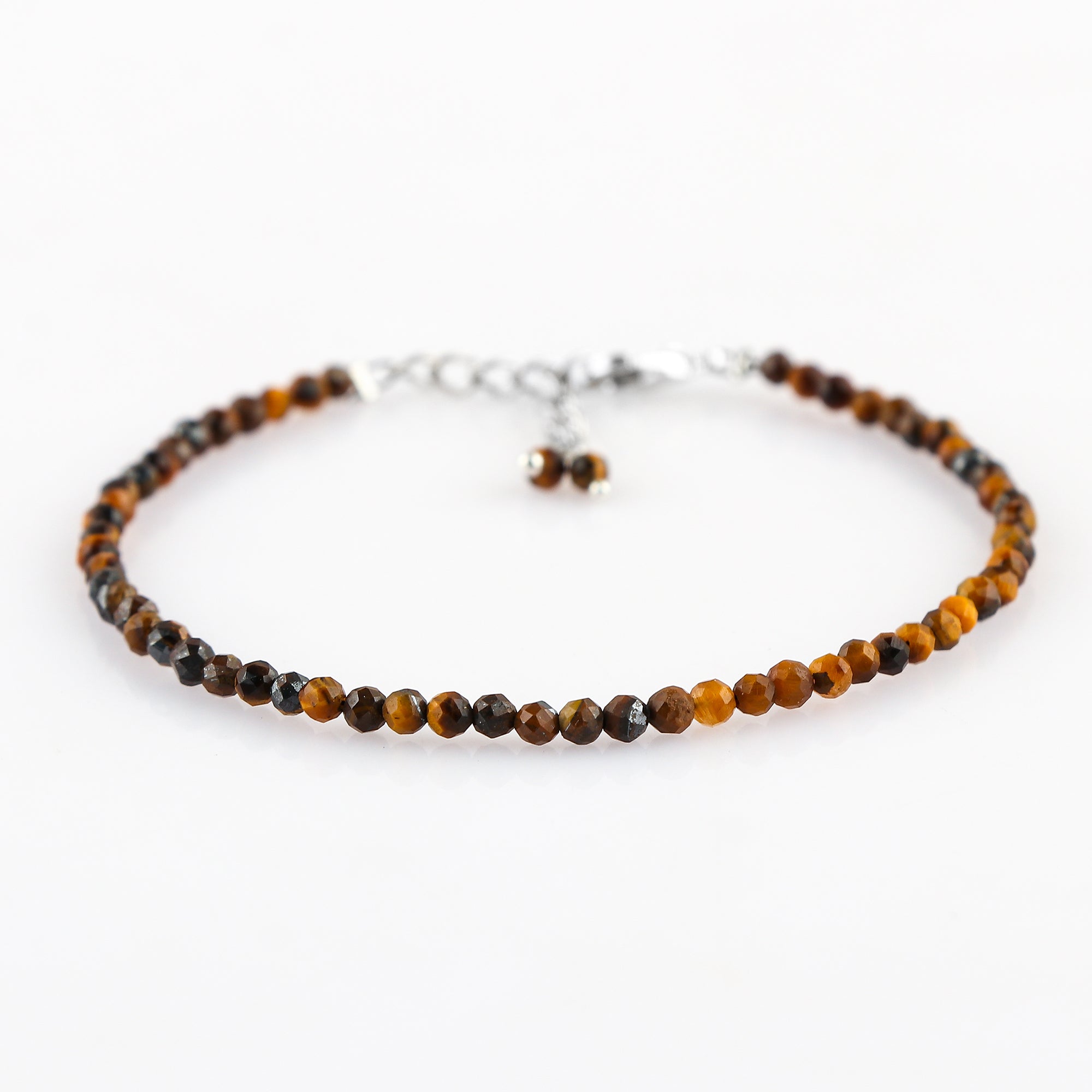 Multi Tiger Eye Healing Bracelet | Natural Micro Round Gemstone Beads