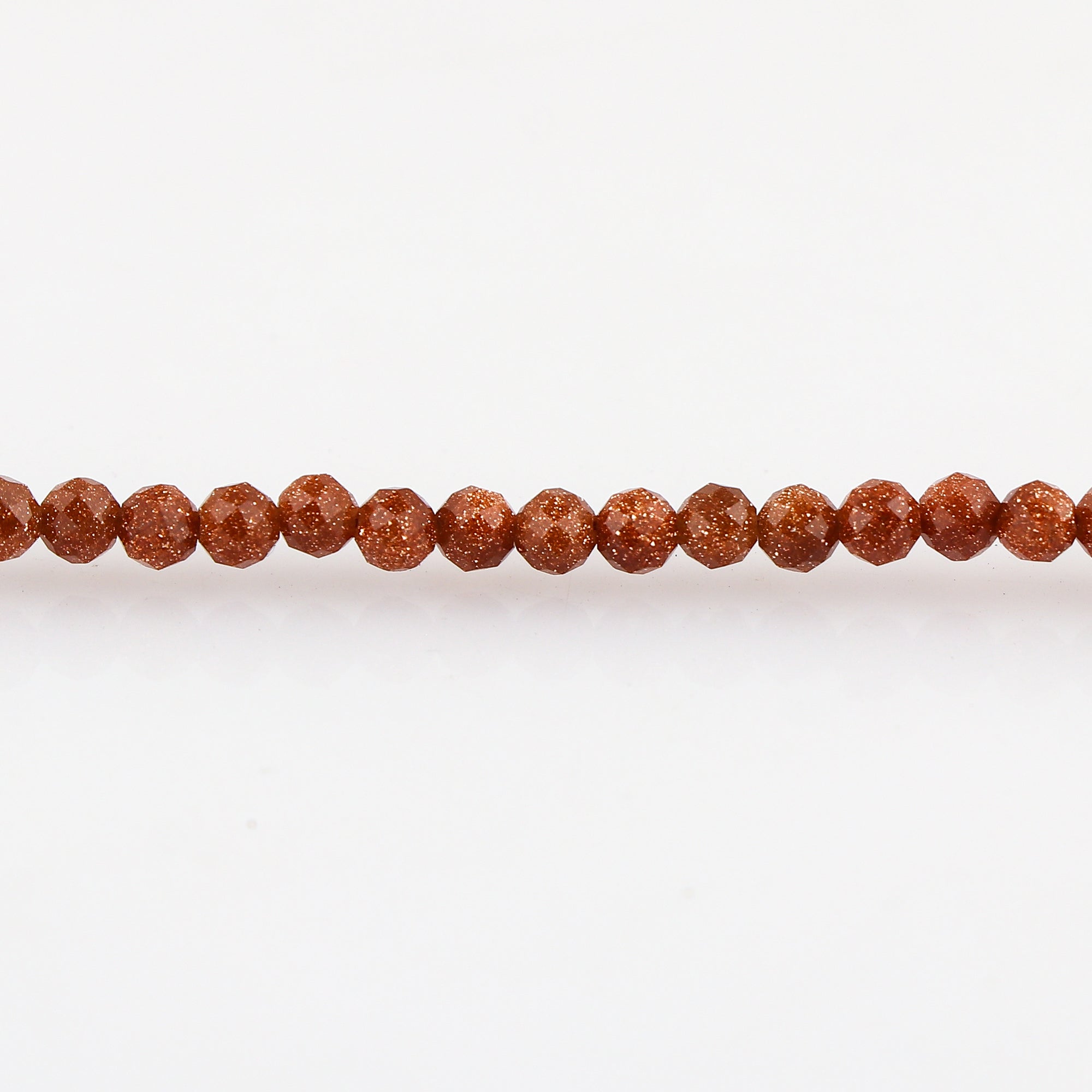 Brown Sunstone Healing Bracelet | Natural Micro Round Shimmer Beads