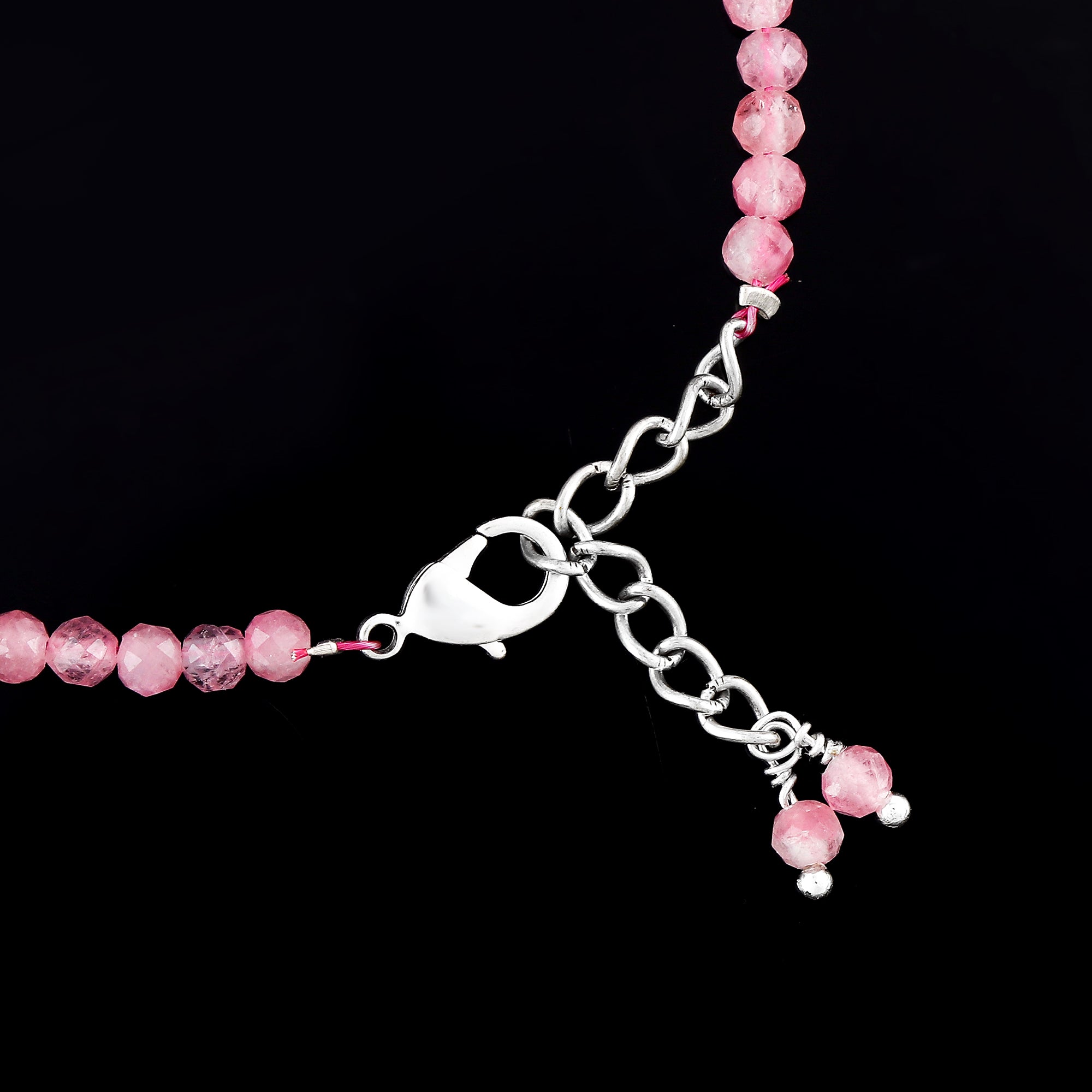 Pink Tourmaline Healing Bracelet | Natural Micro Round Gemstone Beads