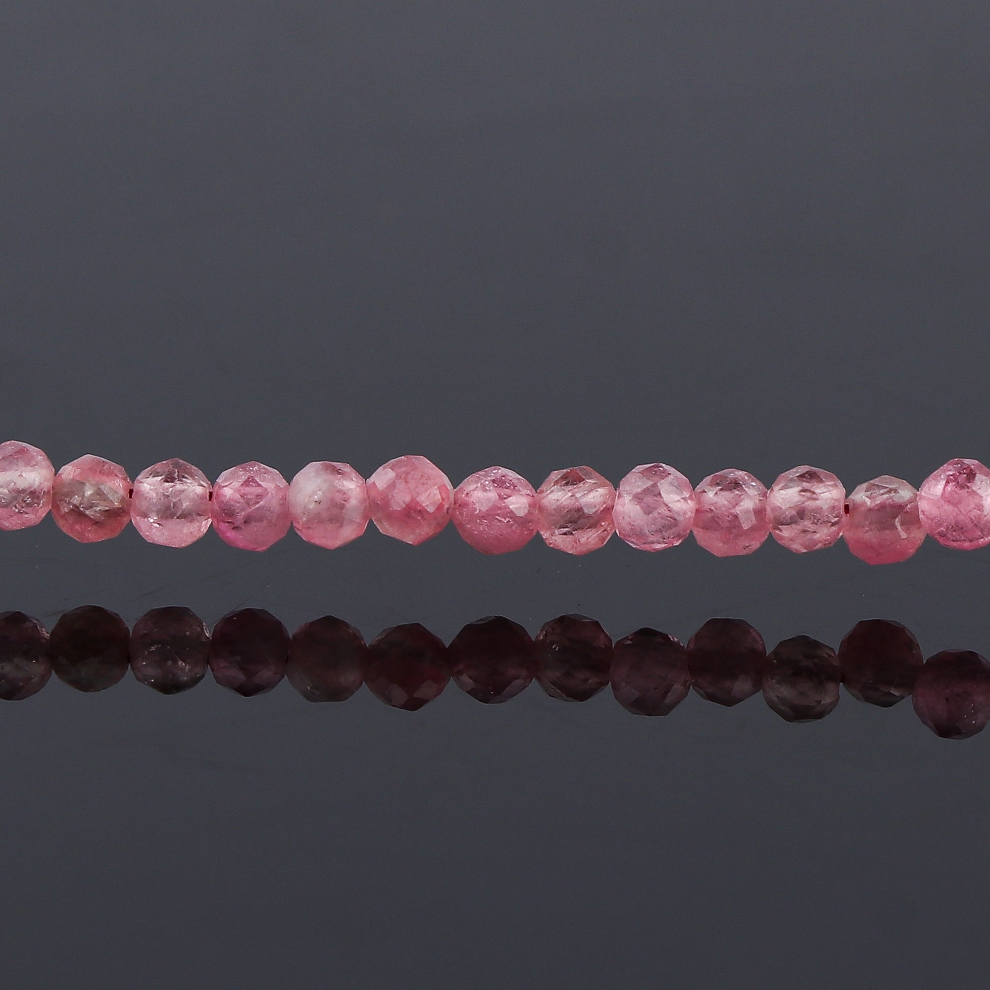 Pink Tourmaline Healing Bracelet | Natural Micro Round Gemstone Beads