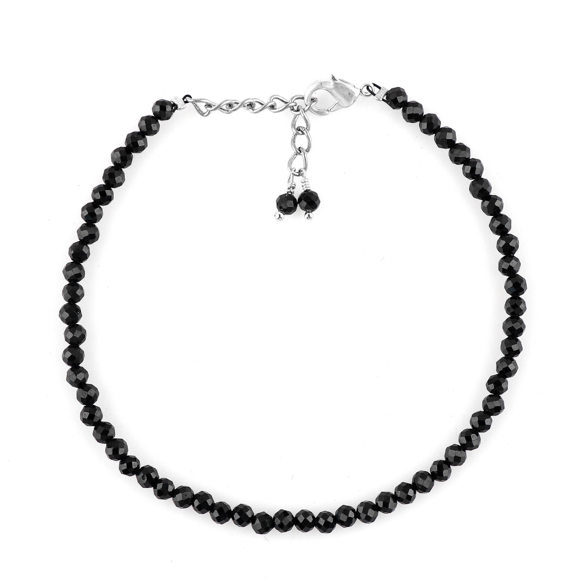 Black Spinel Healing Gemstone Bracelet | Natural Faceted Crystal Beads