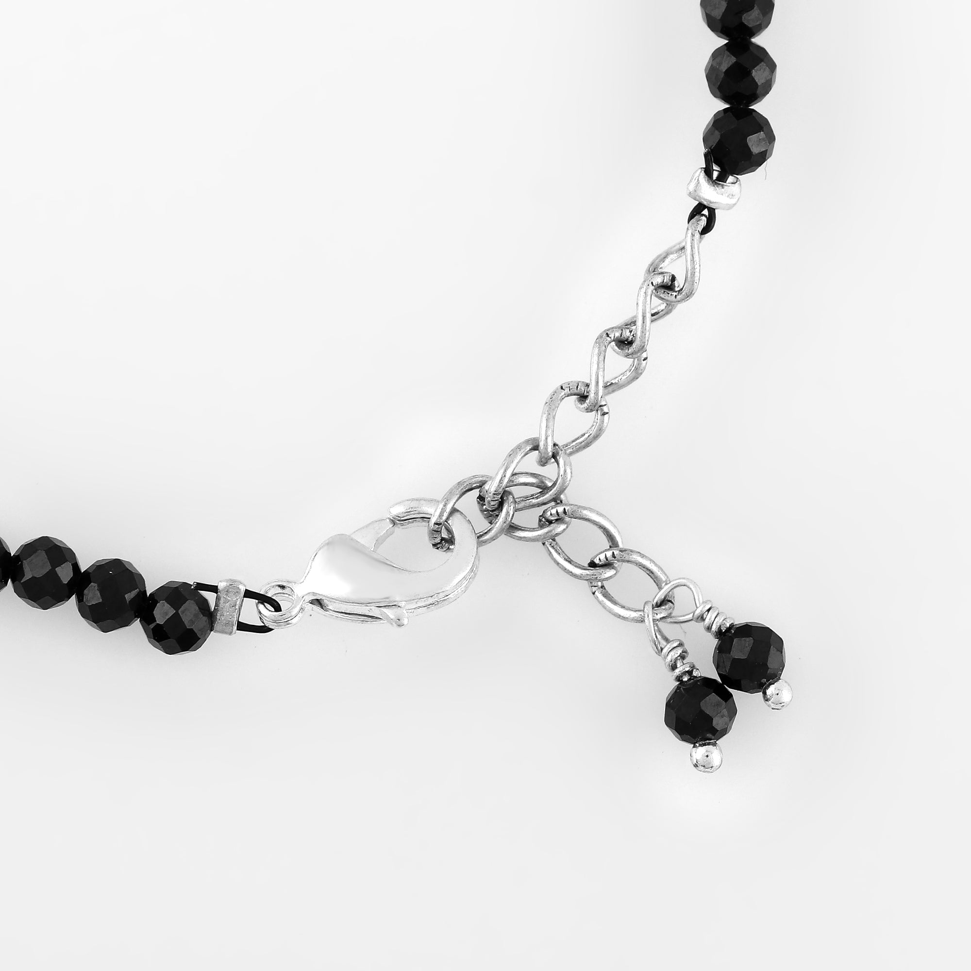 Black Spinel Healing Gemstone Bracelet | Natural Faceted Crystal Beads