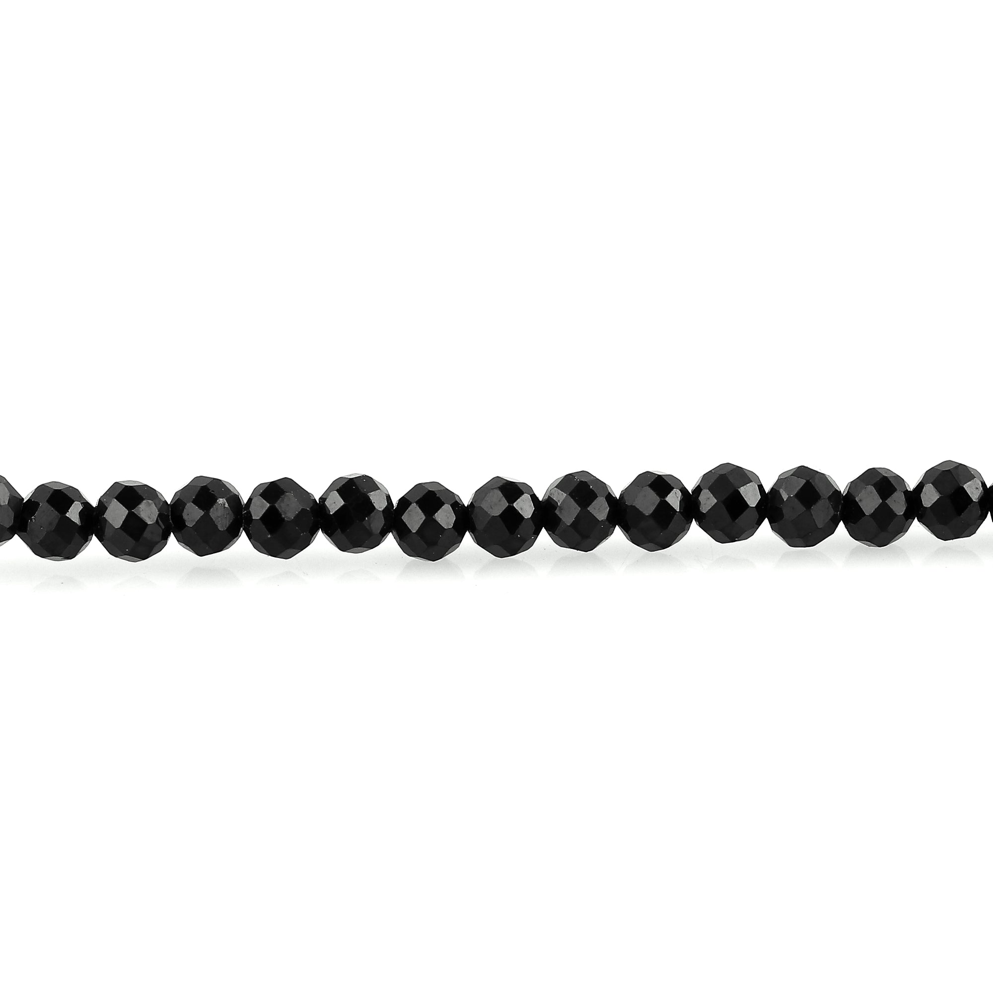 Black Spinel Healing Gemstone Bracelet | Natural Faceted Crystal Beads