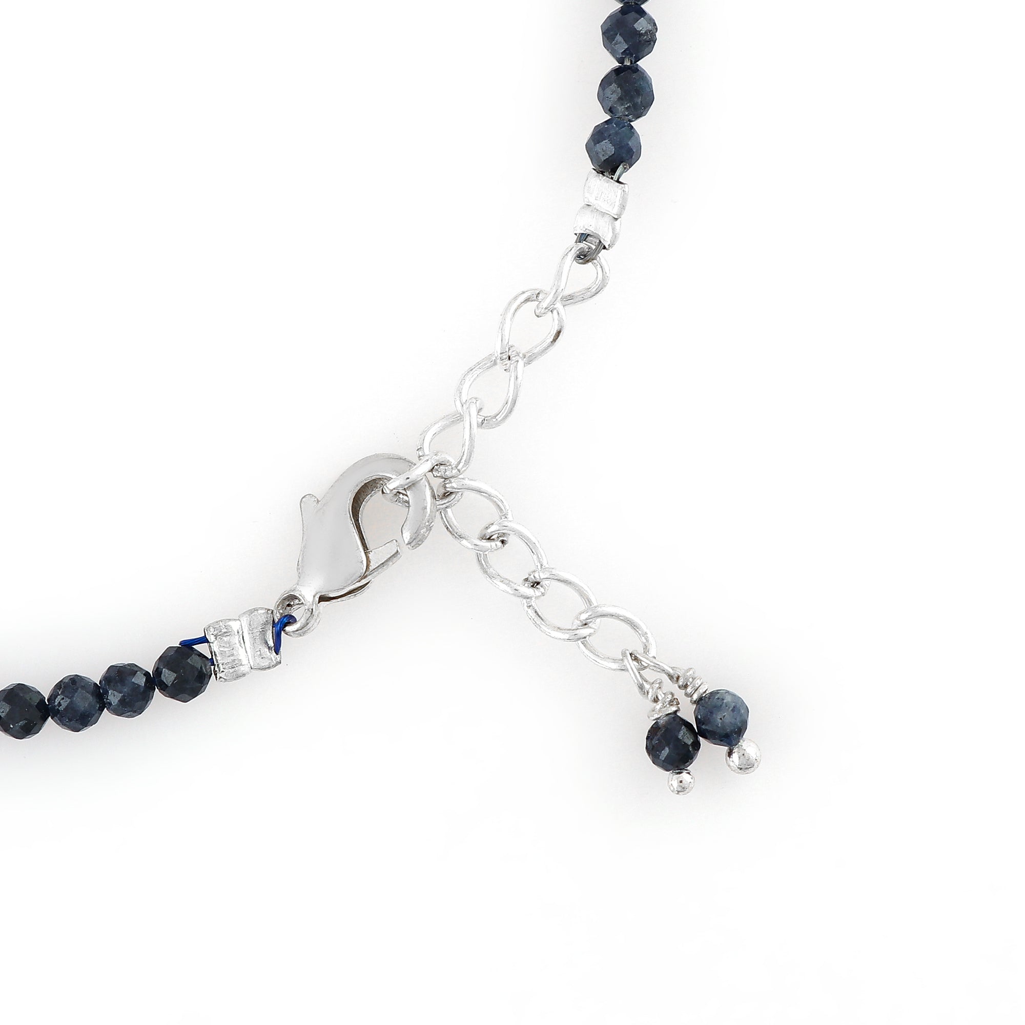Genuine Blue Sapphire Beads Bracelet | Natural Micro-Faceted Gemstone