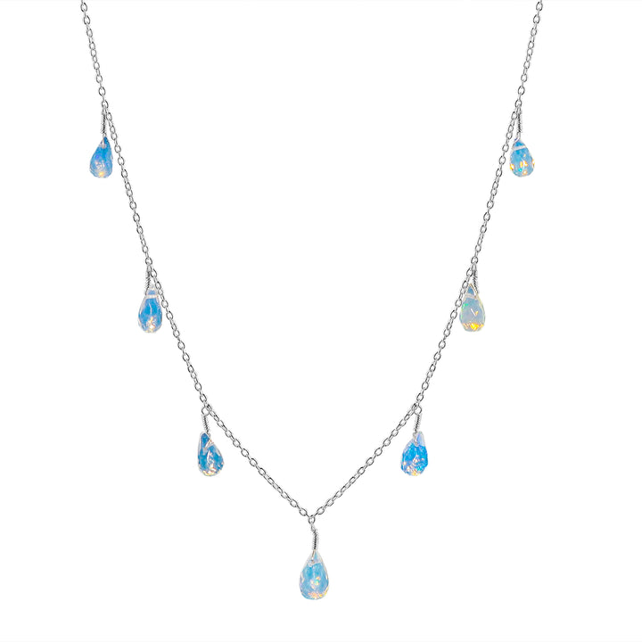 Rare Multicoloured Gemstone 22 Ct 7 Drop Ethiopian Necklace