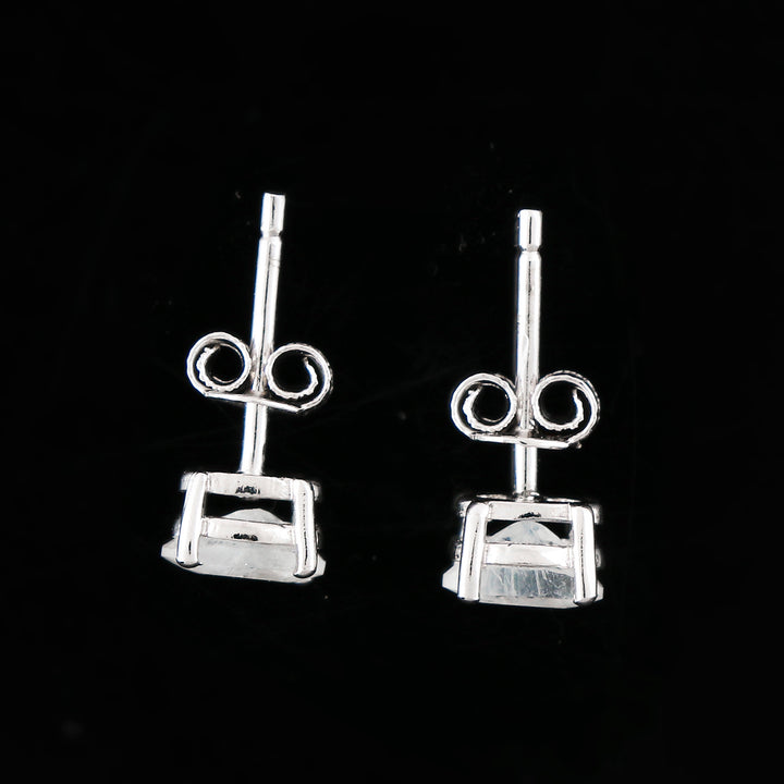 Natural Moonstone Oval Stud Earrings 925 Sterling Silver | Brilliant Cut Gemstone Jewelry