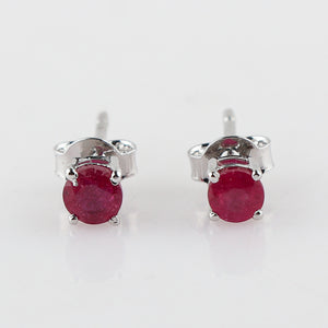 Buy Beaitful Natural Ruby Stud Earrings 