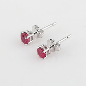 Luxury look Stud Earrings in AA+ Ruby Gemstone