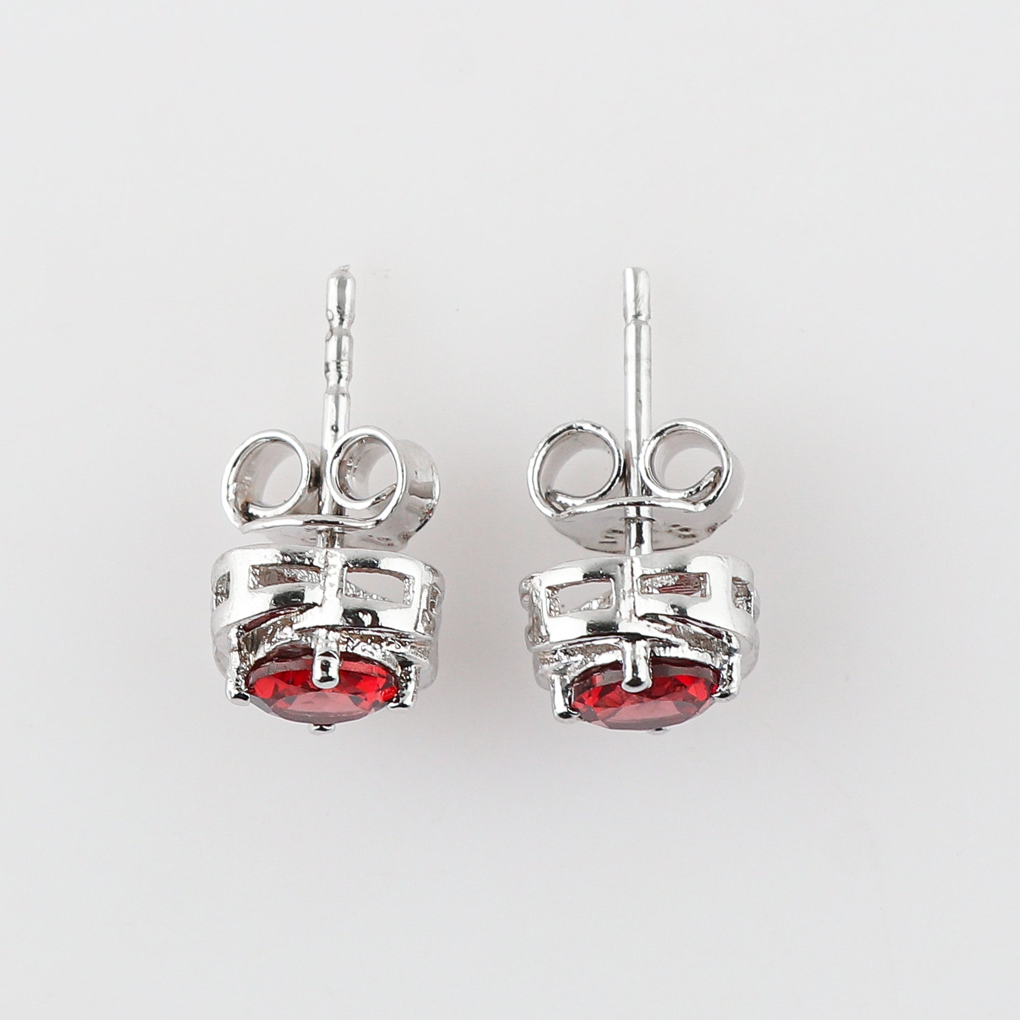 Stunning Stud Earrings Crafted in AA+ Garnet Gemstone