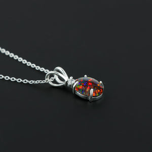 Enchanting 1.3 Ct Ethiopian Opal Pendant in 925 silver 
