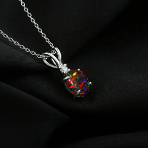 Naturally Sourced 1.3 Ct Ethiopian Opal Pendant in 925 Silver