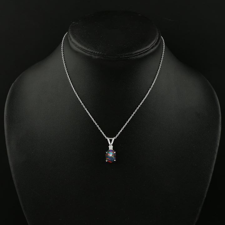 Elevating Beauty with 1.3 Ct Black Line Ethiopian Opal Pendant