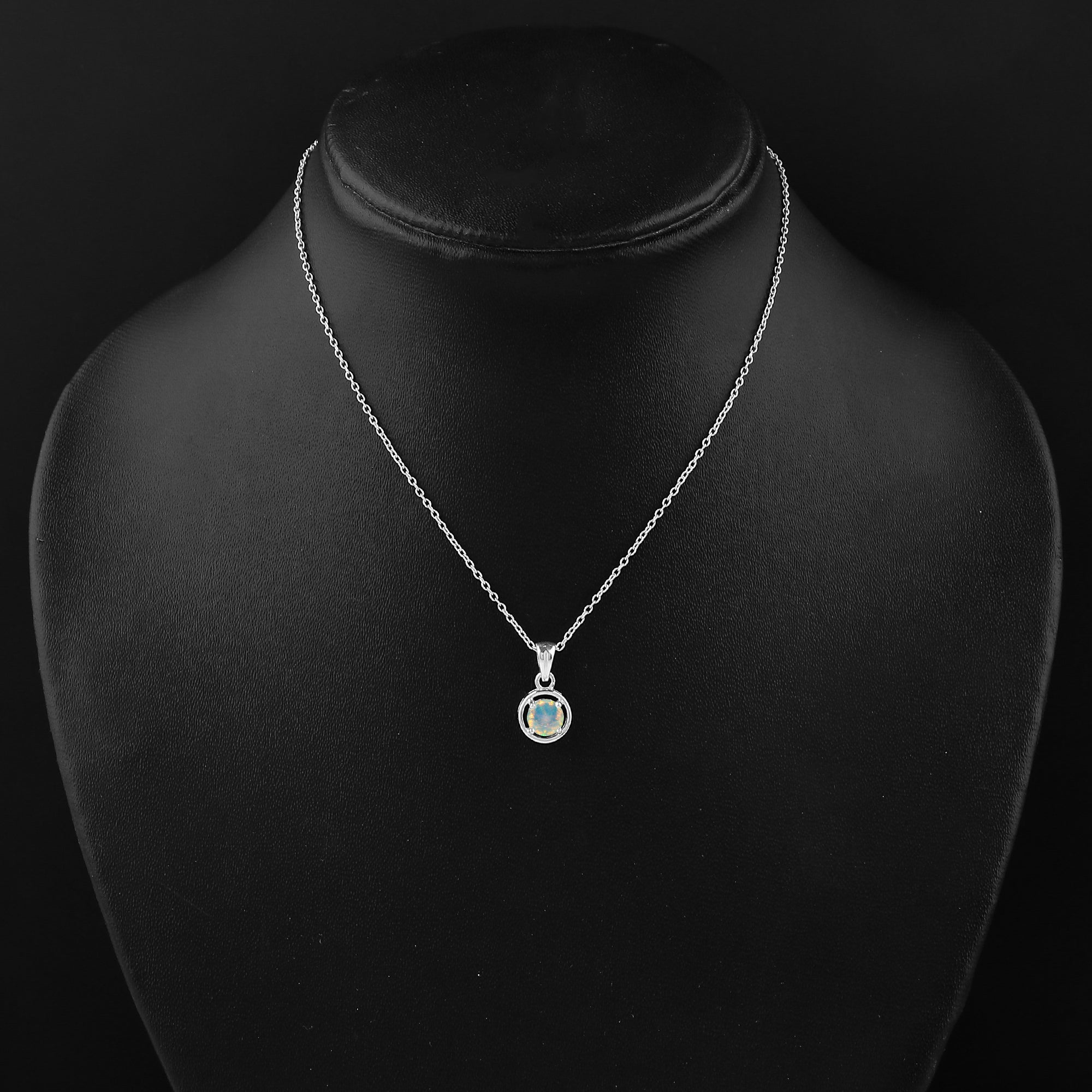 0.5 Ct Ethiopian Opal Pendant enhancing your Elegance and Beauty