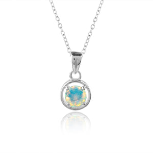 Brilliance and Elegance added to beauty with 0.5 Ct Ethiopian Opal Pendant 