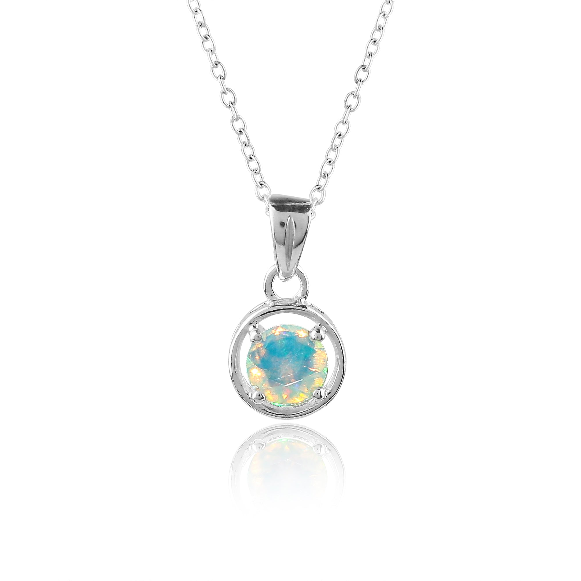 Brilliance and Elegance added to beauty with 0.5 Ct Ethiopian Opal Pendant 