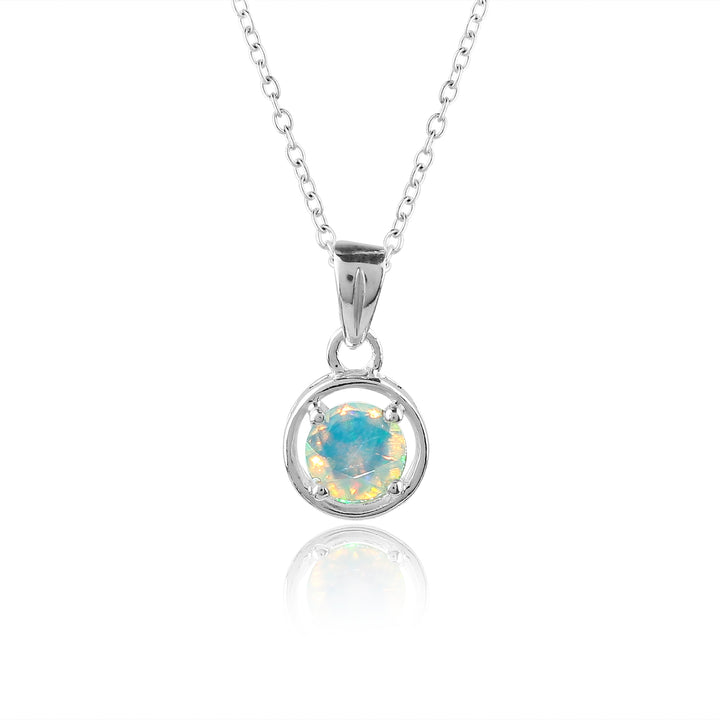 Brilliance and Elegance added to beauty with 0.5 Ct Ethiopian Opal Pendant 