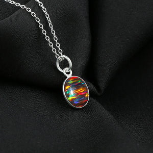 Unique Pear Shape Pendant in 1.3 Ct Ethiopian Opal crafted in 925 silver