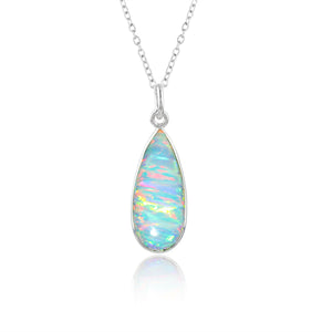 Shimmering 1.3 Ct Black Dot Ethiopian Opal Pendant set in 925 Silver