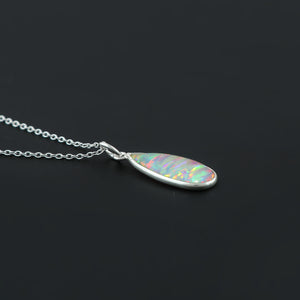 Handicrafted 925 silver style 1.3 Ct White Line Ethiopian Opal Pendant