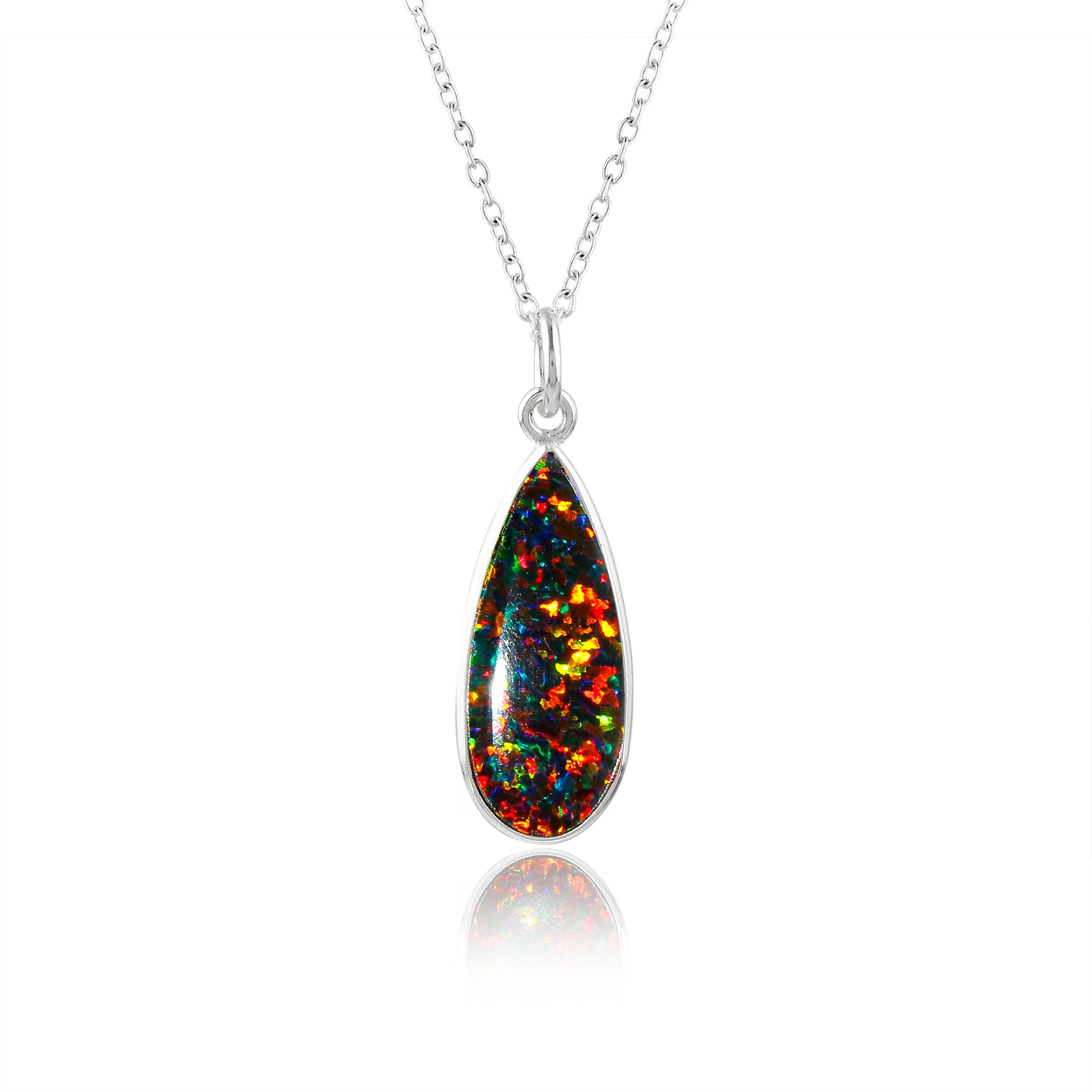 Breathtaking 1.3 Ct Black Line Ethiopian Opal Pendant made in 925 silver | Designed with beauty, crafted for elegance 