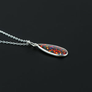 Elegant beauty with 1.3 Black Line Ethiopian Opal Pendant