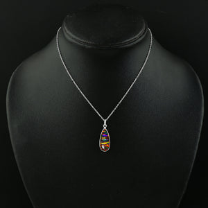Rare quality 2.5 Ct Black Line Ethiopian Opal Pendant with 925 silver touch