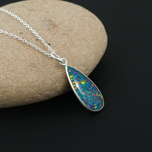 Elegance and beauty together in a 2.5 Ct Ethiopian Opal Pendant in 925 silver