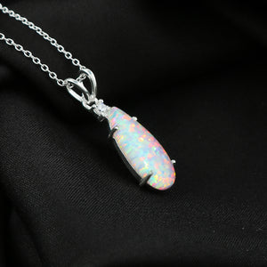 Perfect Choice for Gifting with the 2.5 Ct White Dot Ethiopian Opal Pendant