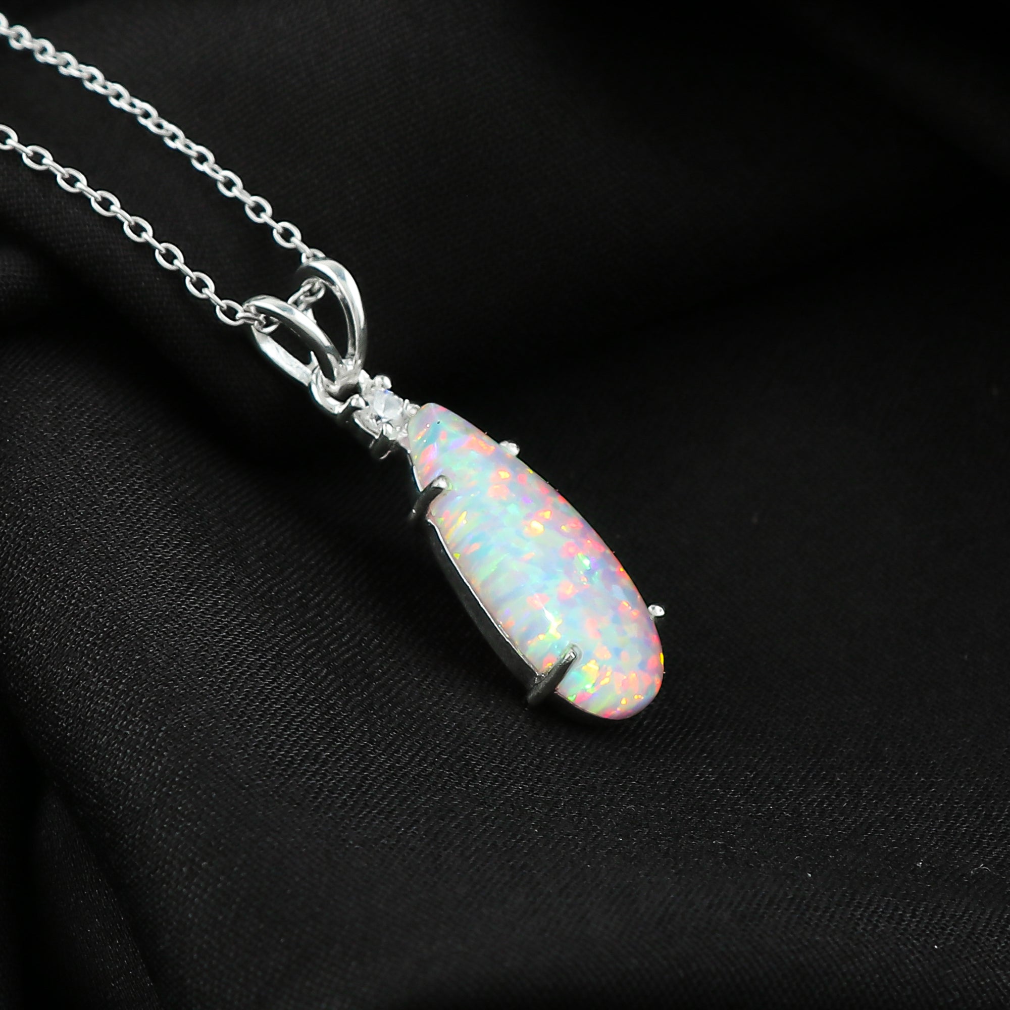 Perfect Choice for Gifting with the 2.5 Ct White Dot Ethiopian Opal Pendant