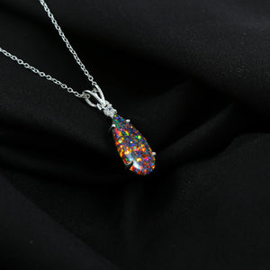Elegant pendant for you in 2.5 Ct Black Dot Ethiopian Opal, touched with 925 silver