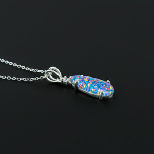 Pear Shaped 20x8 measurement 2.5 Ct Blue Dot Ethiopian Opal