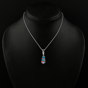 Stunning Pear shape 2.5 Ct Blue Line Ethiopian Opal Pendant