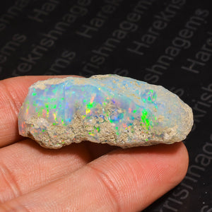 39.5 Ct Natural White Ethiopian Opal – Certified Rough Gemstone