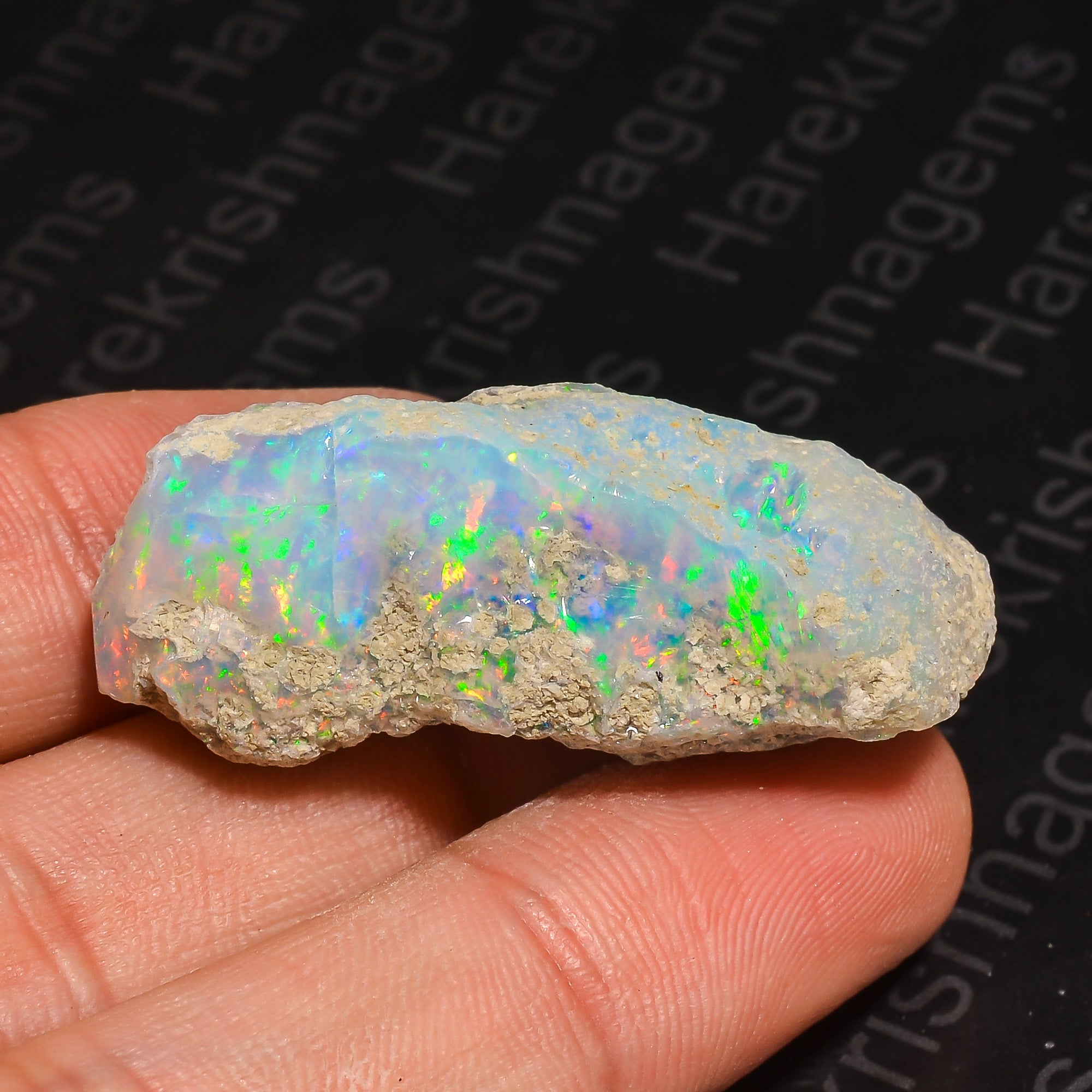 39.5 Ct Natural White Ethiopian Opal – Certified Rough Gemstone