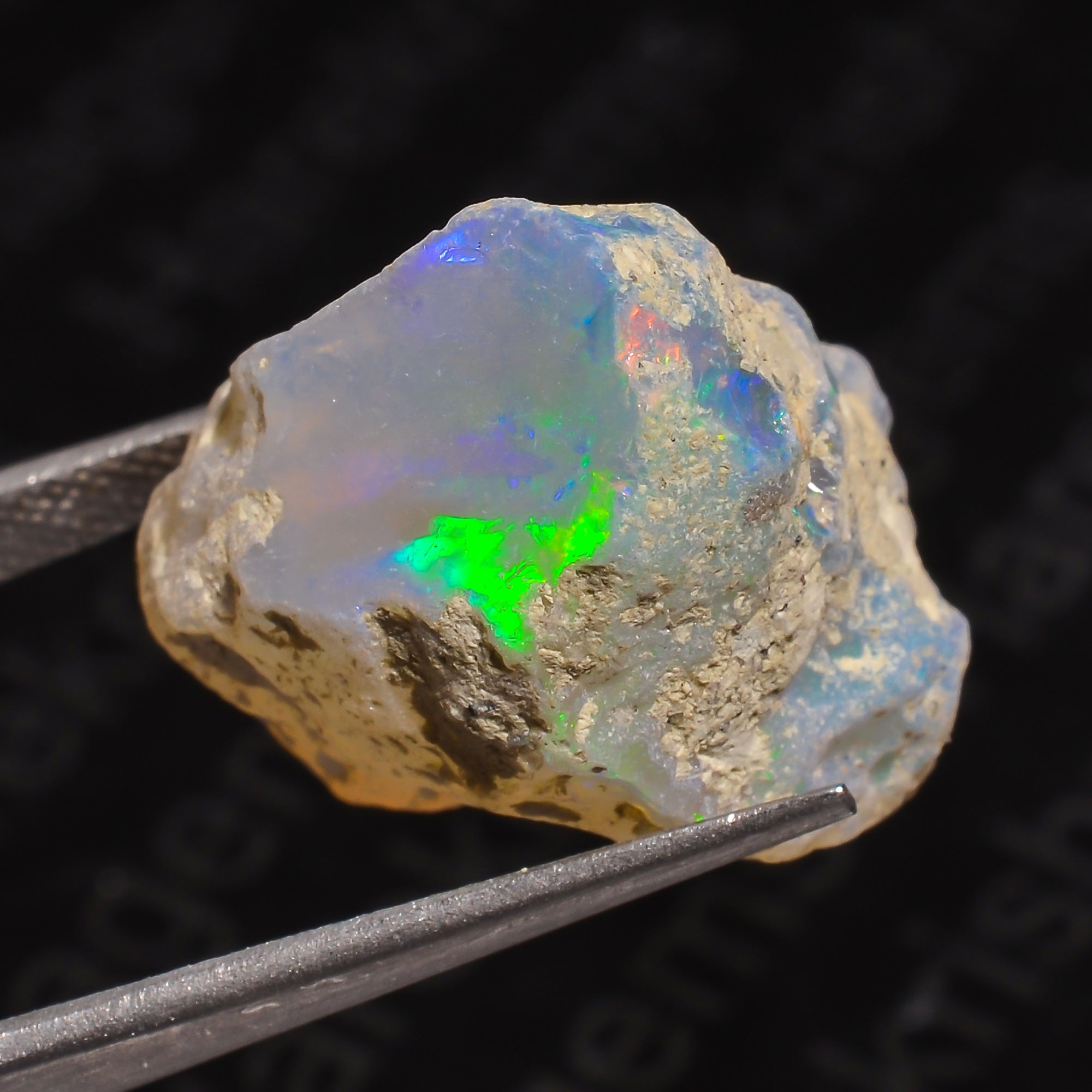 Natural White Ethiopian Opal (22x20x13 mm) Gem for Collectors