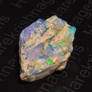Authentic White Ethiopian Opal with Brilliant Fire Play