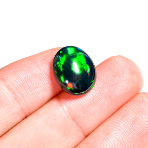 Unique 5.5 Ct Black Ethiopian Opal Cabochon Jewelry