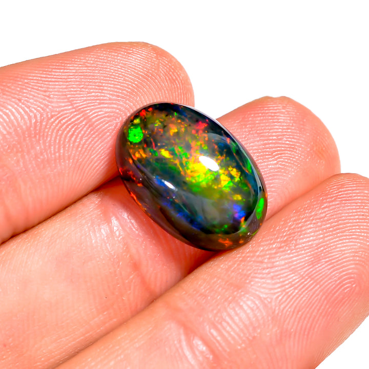 Exotic Jewelry Design in 6 Ct Black Ethiopian Opal Cabochon