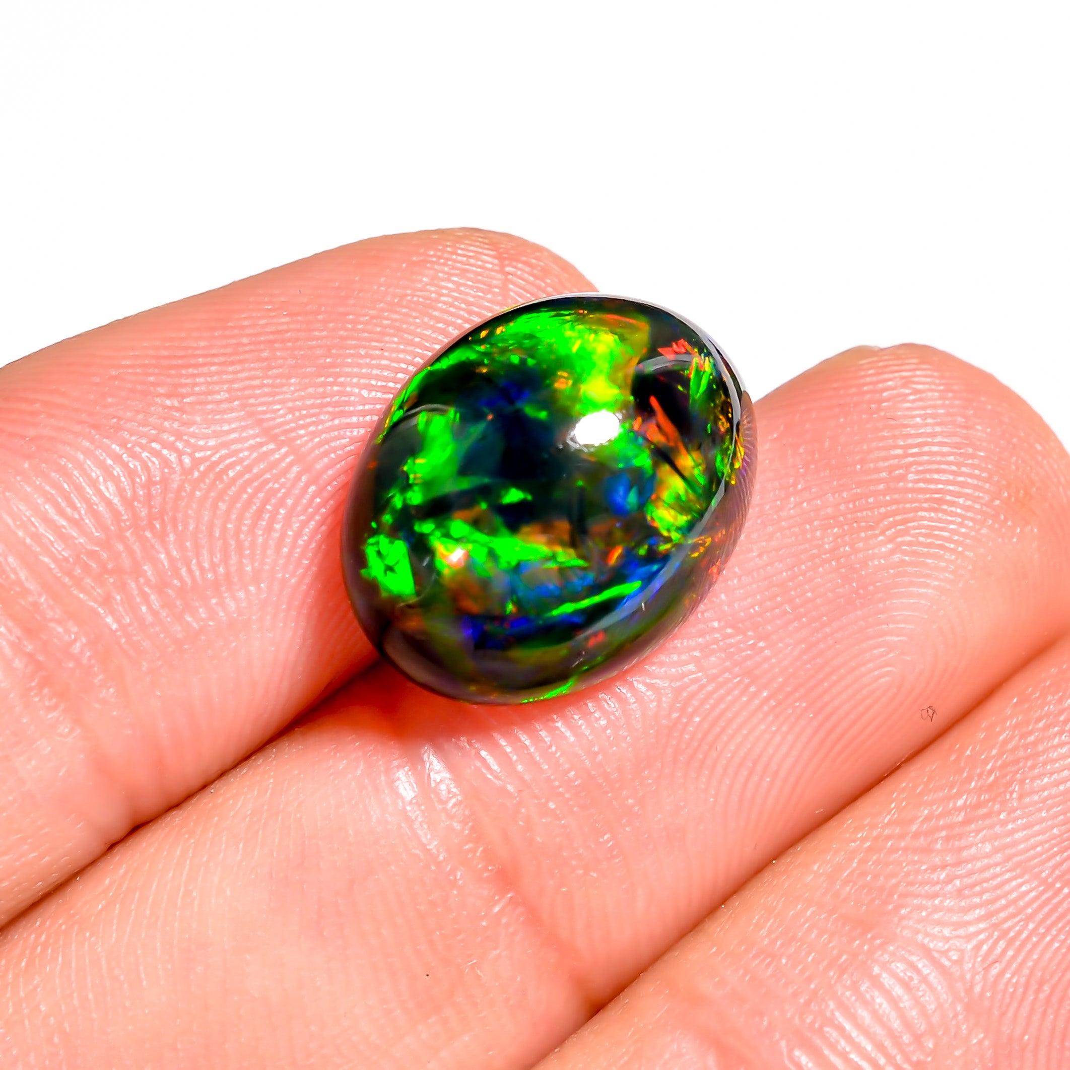 Hand-picked 6.5 Ct Black Ethiopian Opal Cabochon Jewelry