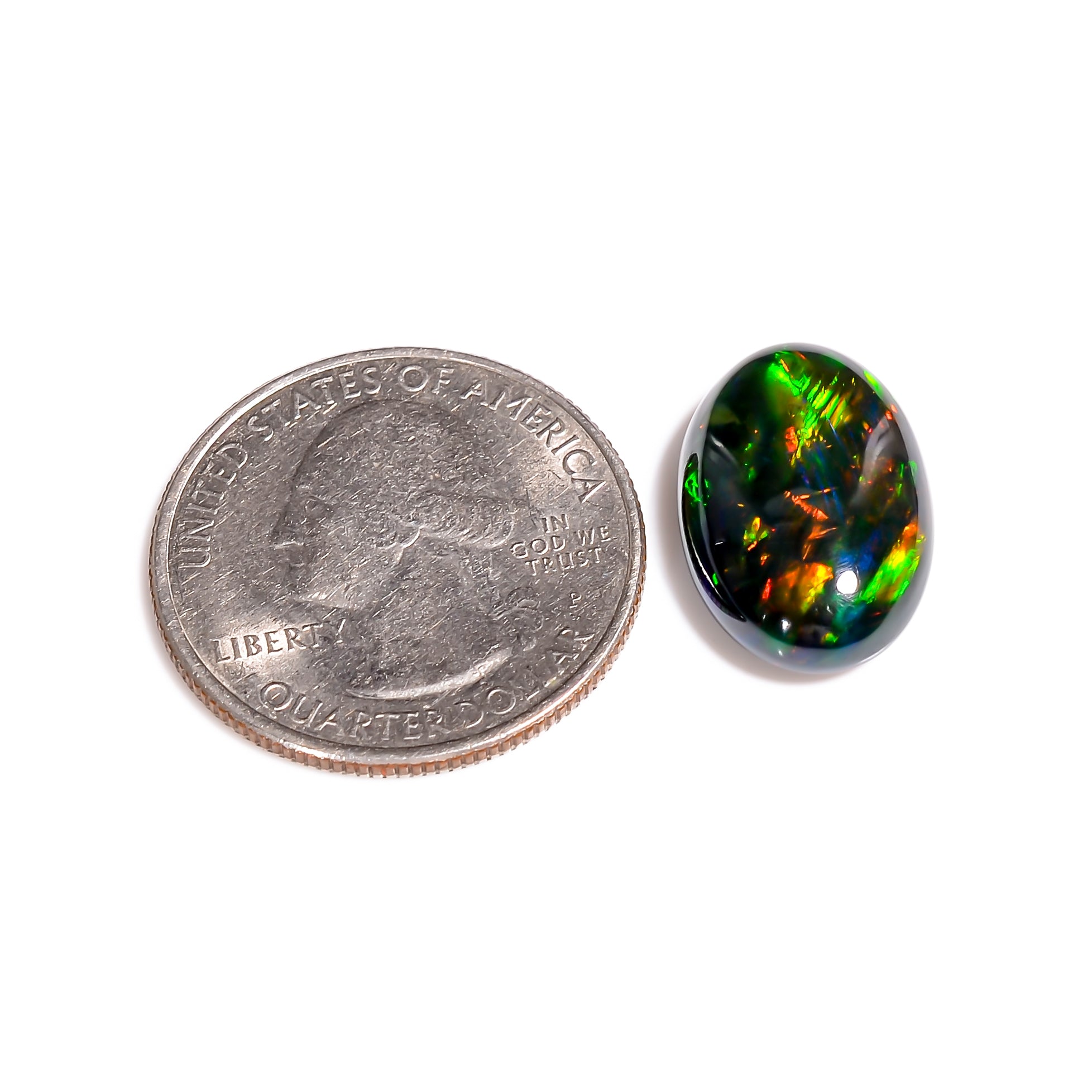 Captivating 7 Ct Black Ethiopian Opal Gemstone, Natural and Genuine Opal
